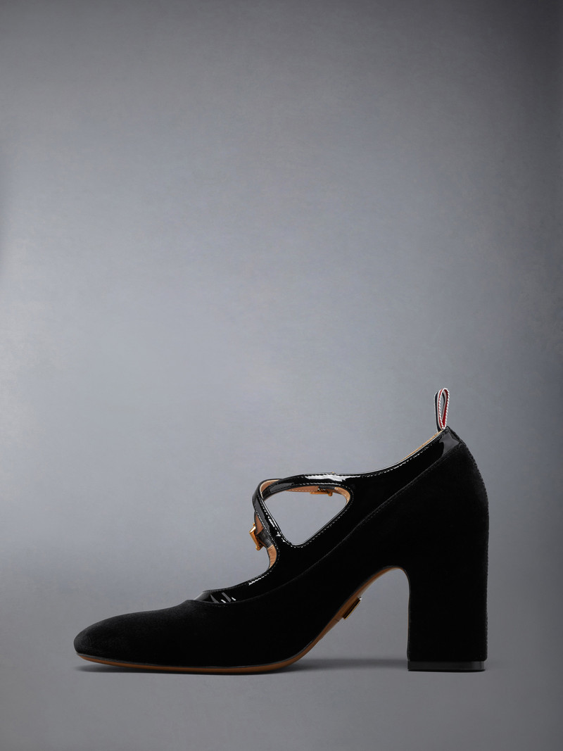 Thom Browne SOFT PATENT CRISS CROSS THOM JOHN HEEL 75MM outlook