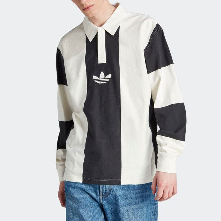 adidas originals Hack Rugb Polo T-Shirts 'White Black' HZ0708 - 4