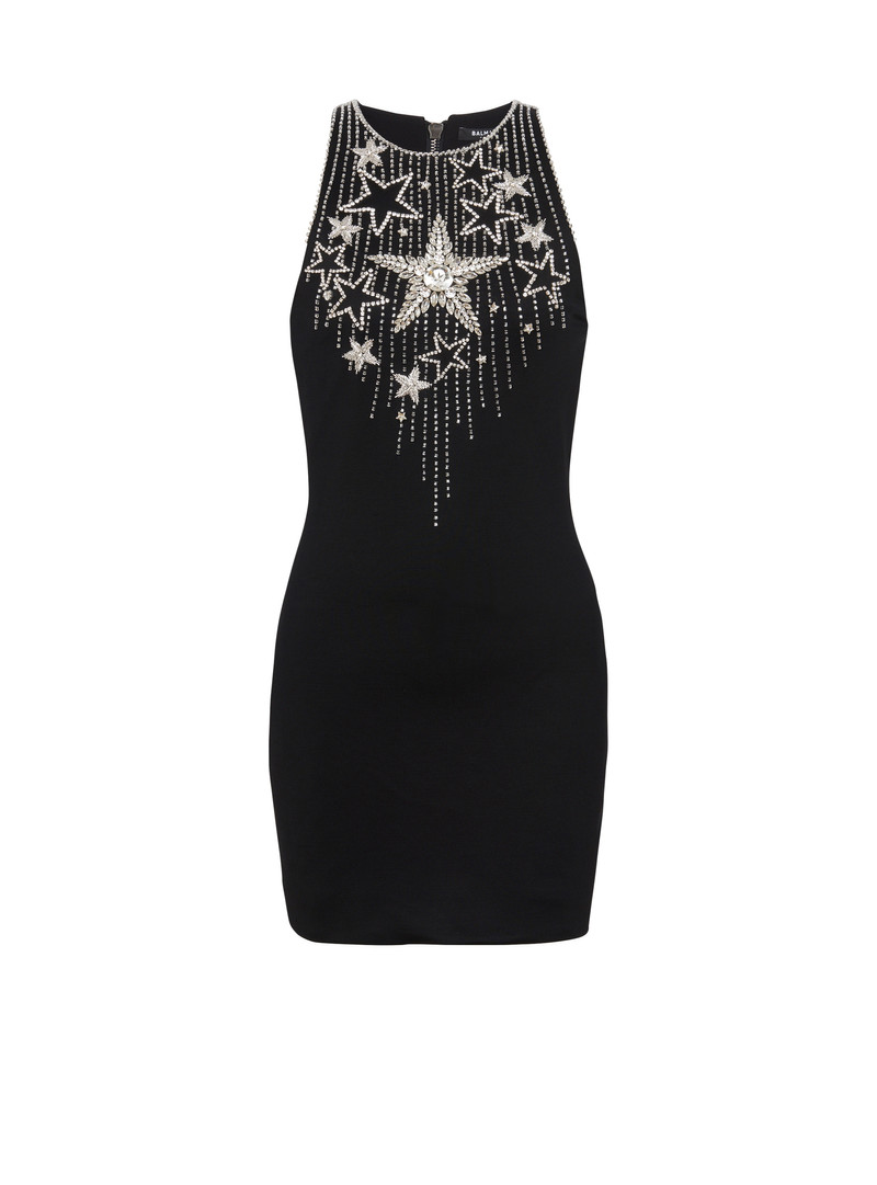 Stars embroidered short dress 1