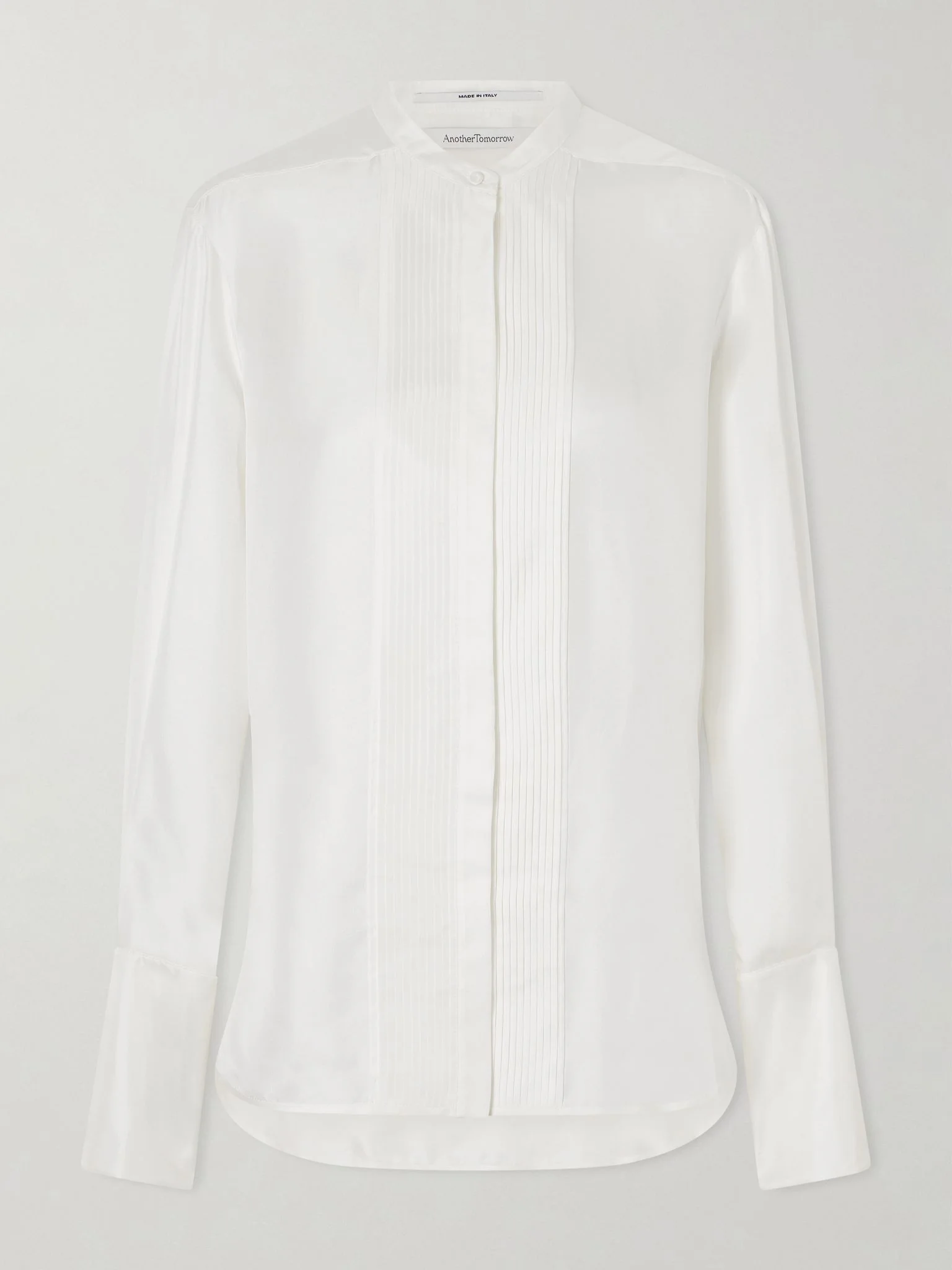 Tuxedo silk-twill shirt White - 1