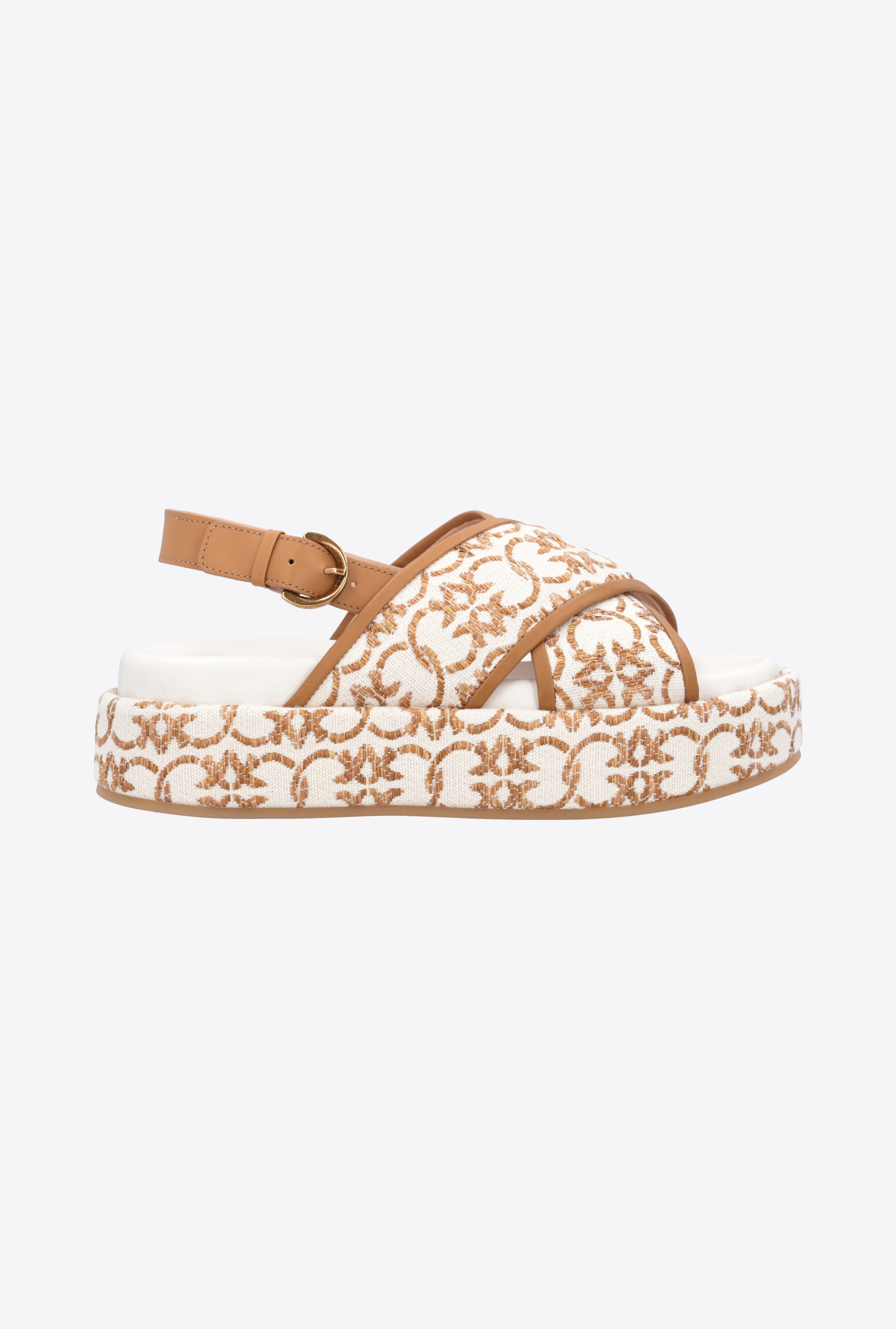 MONOGRAM PLATFORM SANDALS - 1