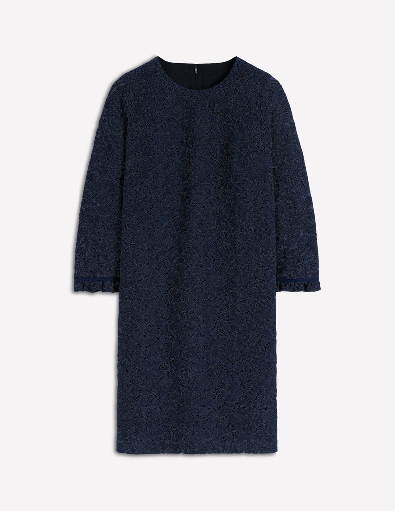 Lace Occasion Mini Dress-Navy 1