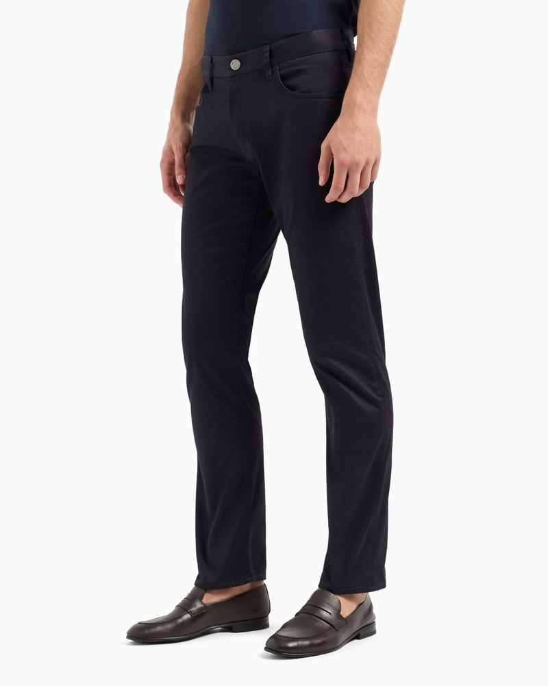 GIORGIO ARMANI Regular-fit, five-pocket trousers in stretch cotton outlook