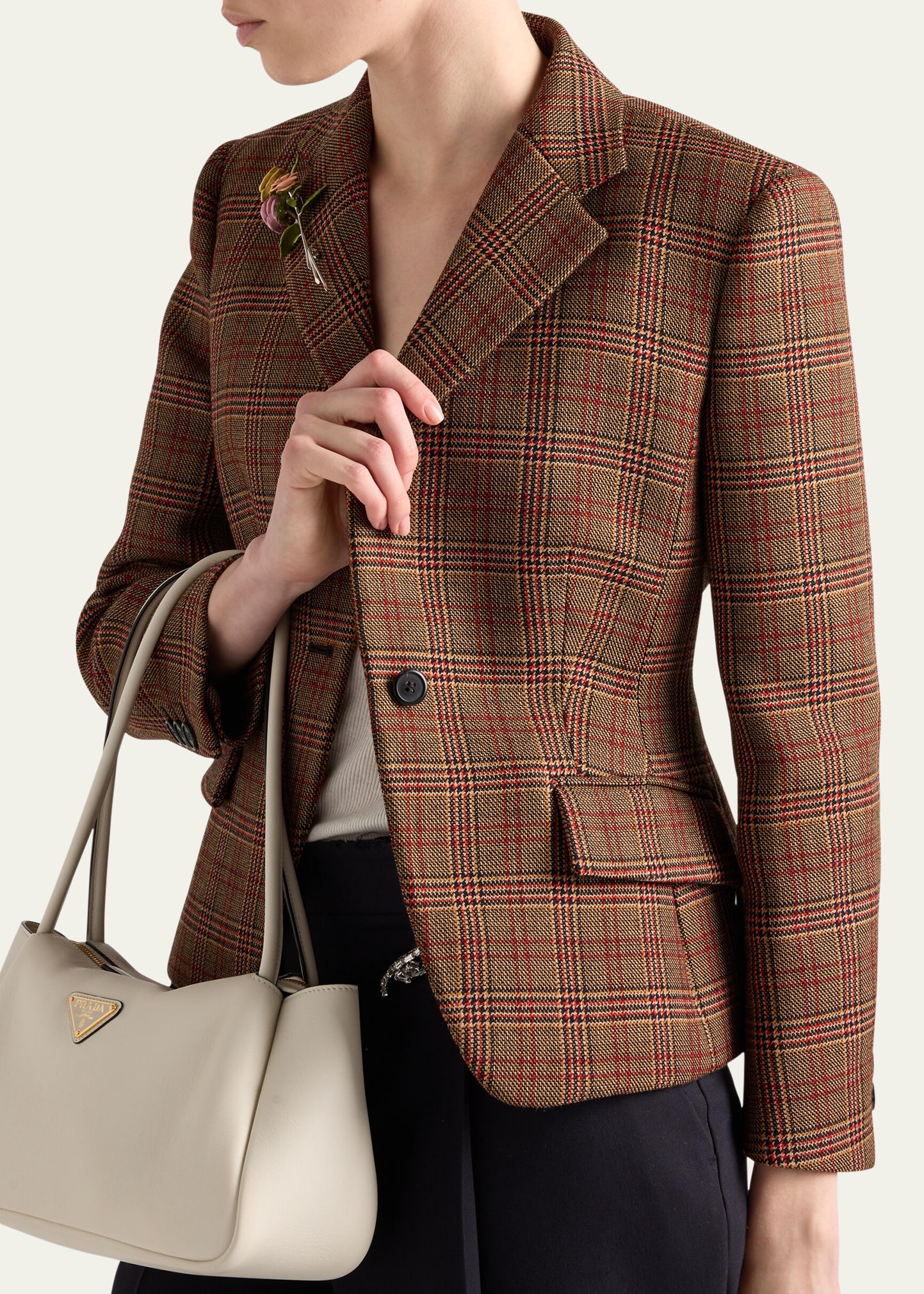 Prince of Wales Check Wool Jacket - 4