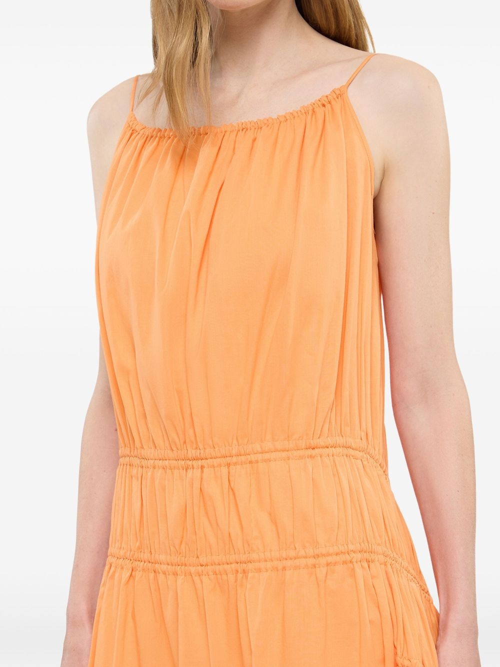 gathered scoop-back dress - 5