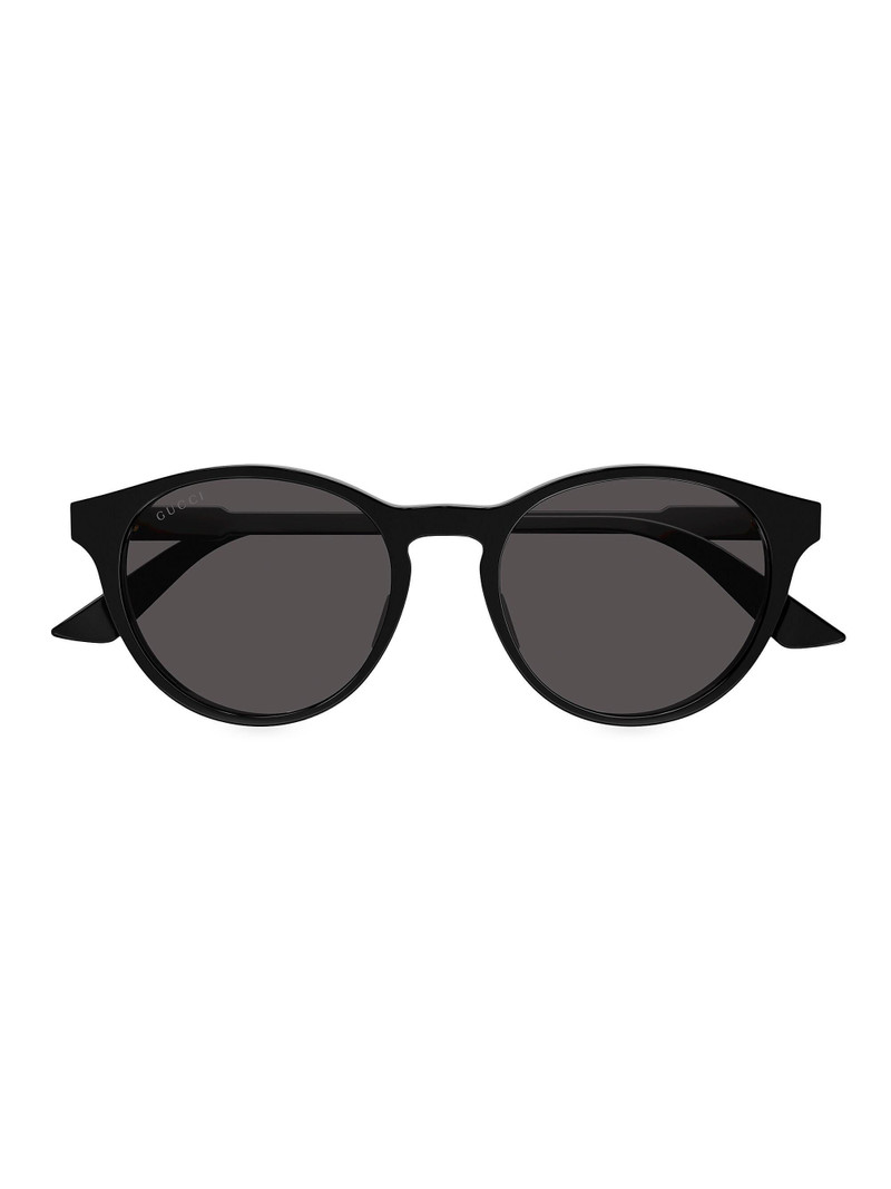 Men's Light Acetate GG1119S 52MM Panthos Round Sunglasses - Black Dark Grey 1