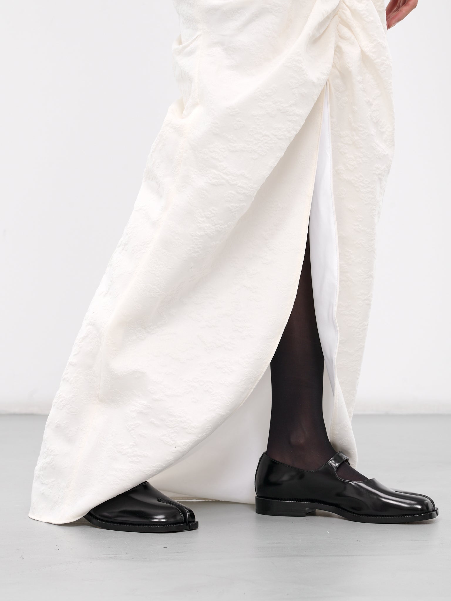 Bow Shirred Long Dress - 5