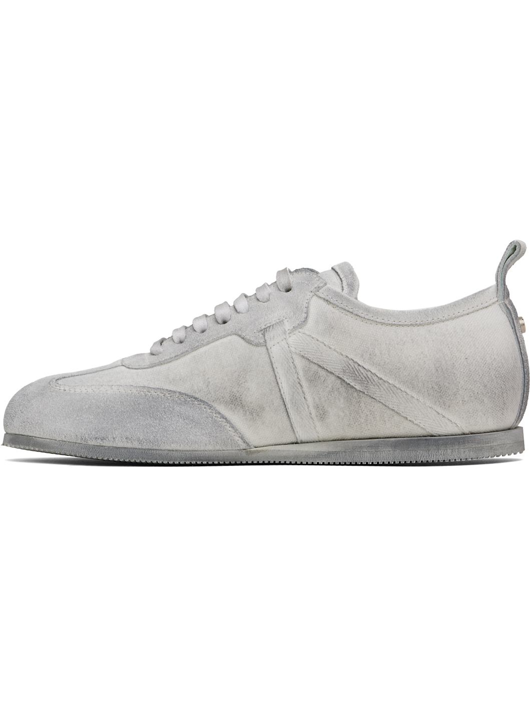 White & Gray Siru Low-Top Boxing Sneakers - 3