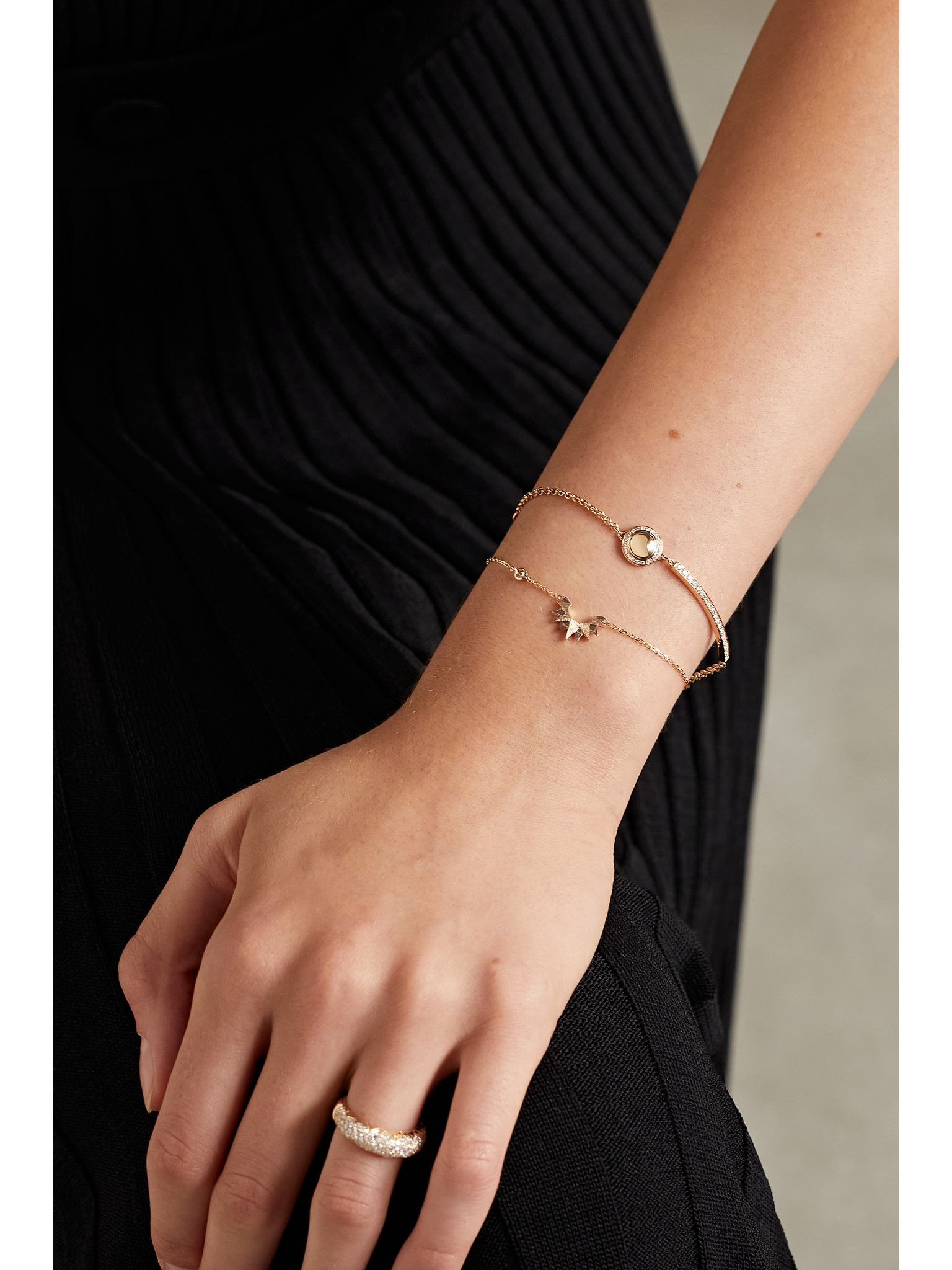 Sunlight 18-karat rose gold diamond bracelet Gold - 5
