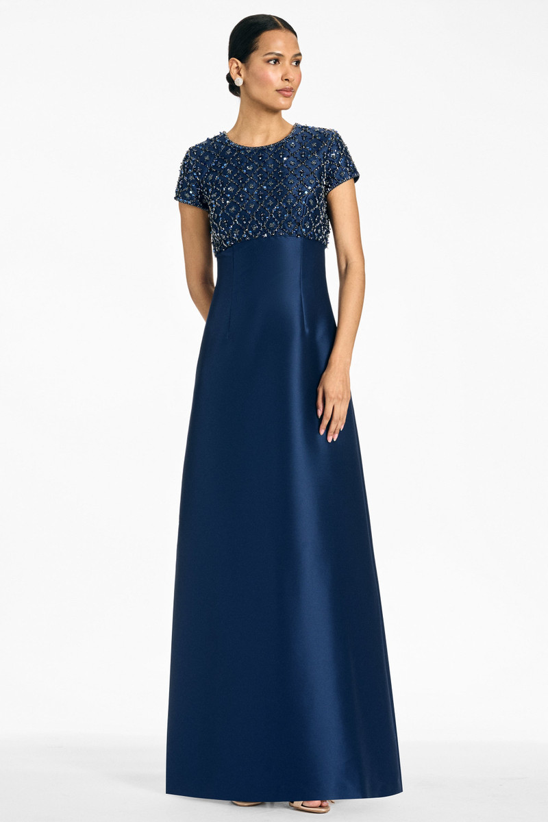 SACHIN & BABI EMBELLISHED AMSTERDAM GOWN - NIGHT SKY outlook