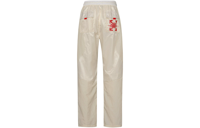 Jordan Air Jordan Brand x OFF-WHITE Crossover Logo Printing Casual Sports Pants Khaki DB4251-233 outlook