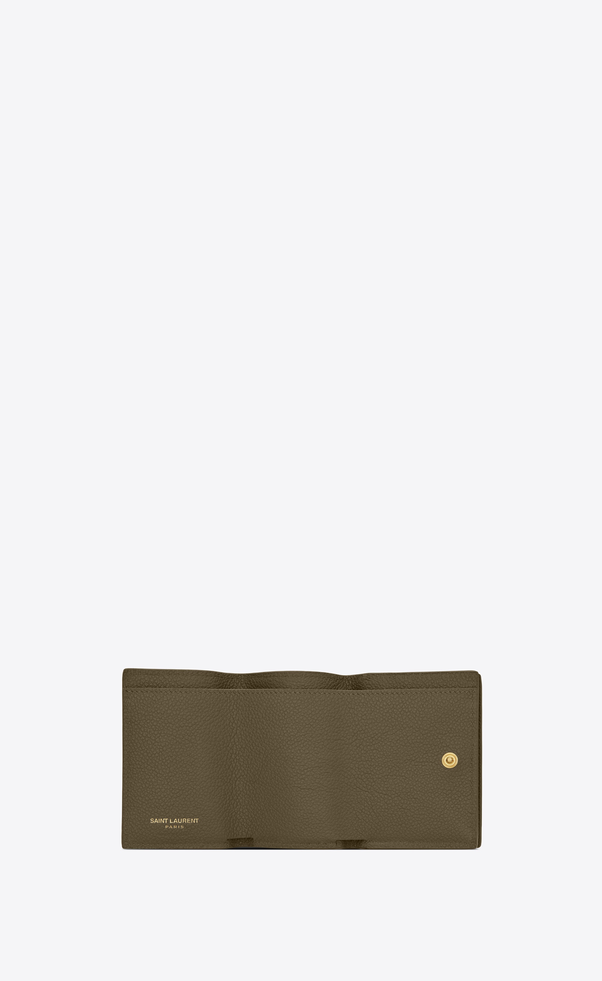 ysl line origami tiny wallet in grained leather - 4