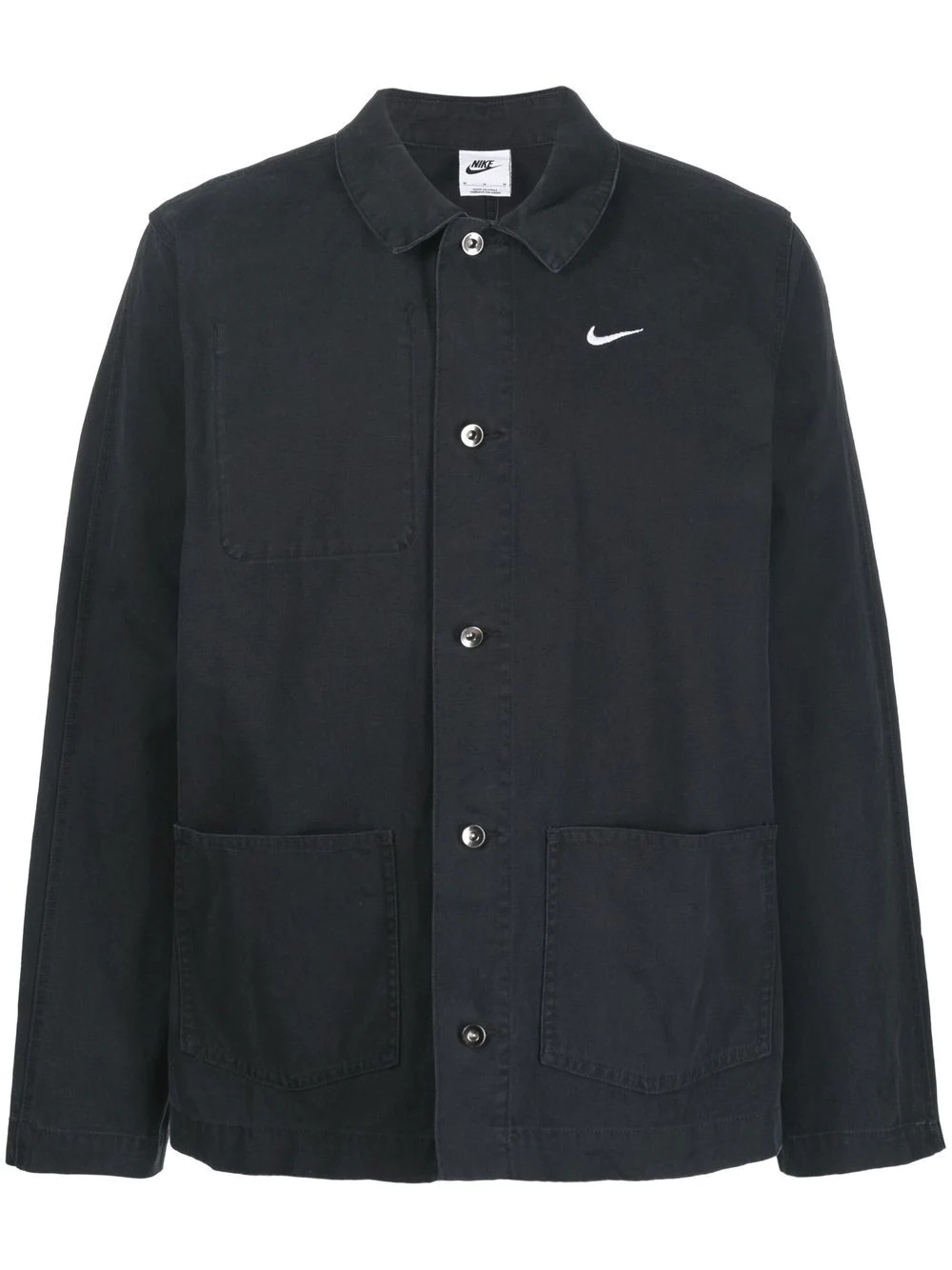 swoosh-detail shirt jacket - 1