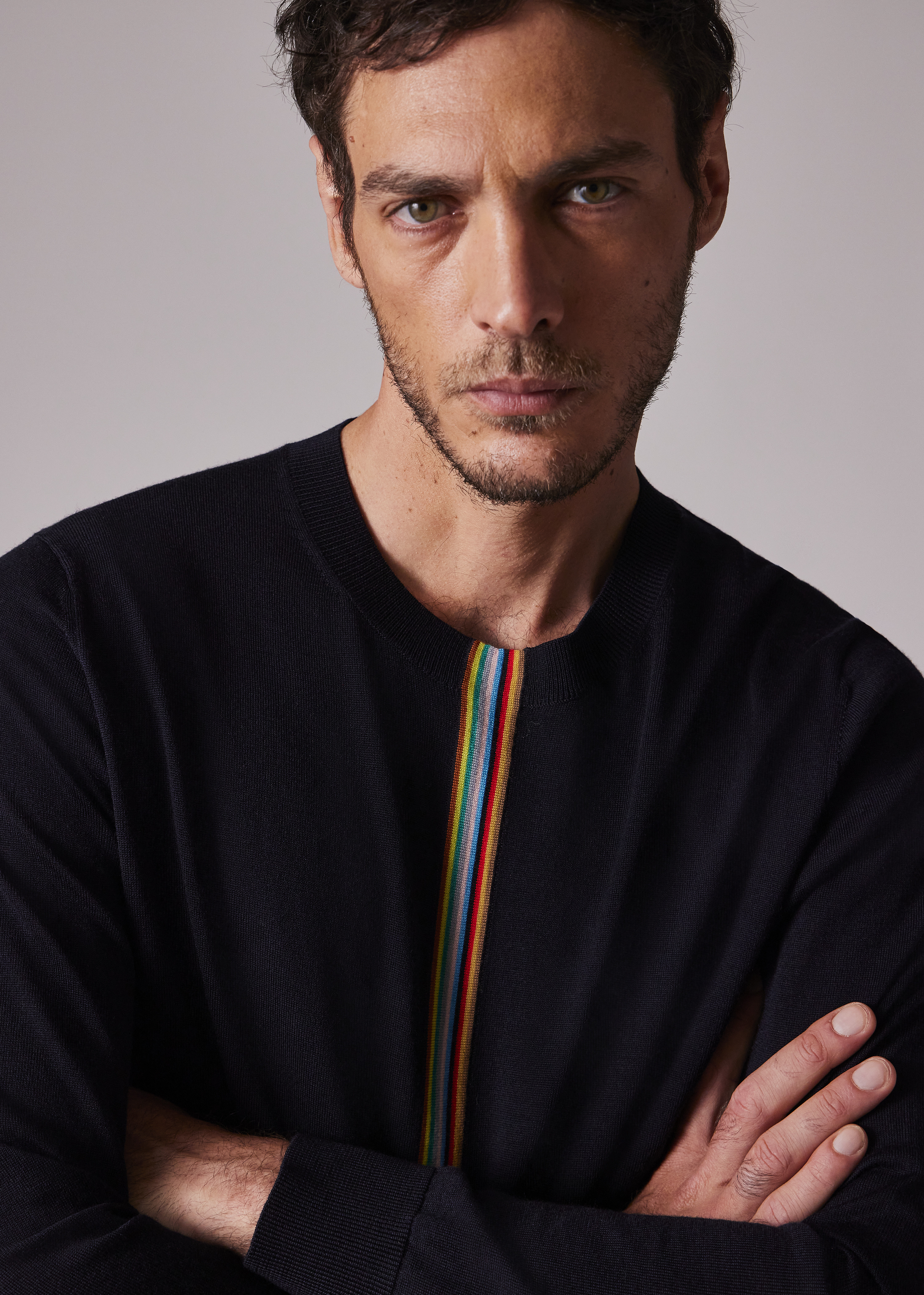 Navy 'Signature Stripe' Merino Wool Sweater - 3