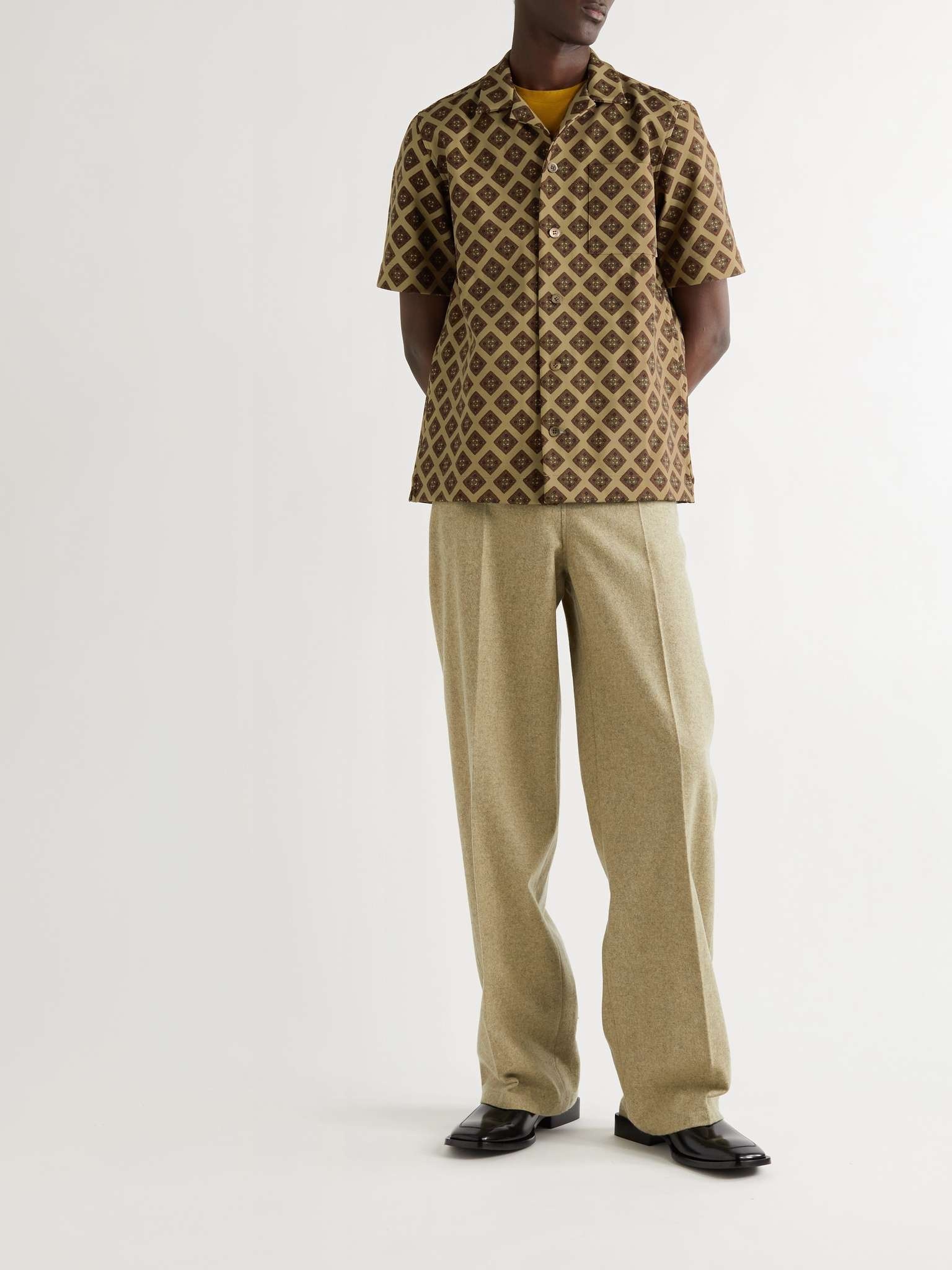 Camp-Collar Printed Woven Shirt - 2