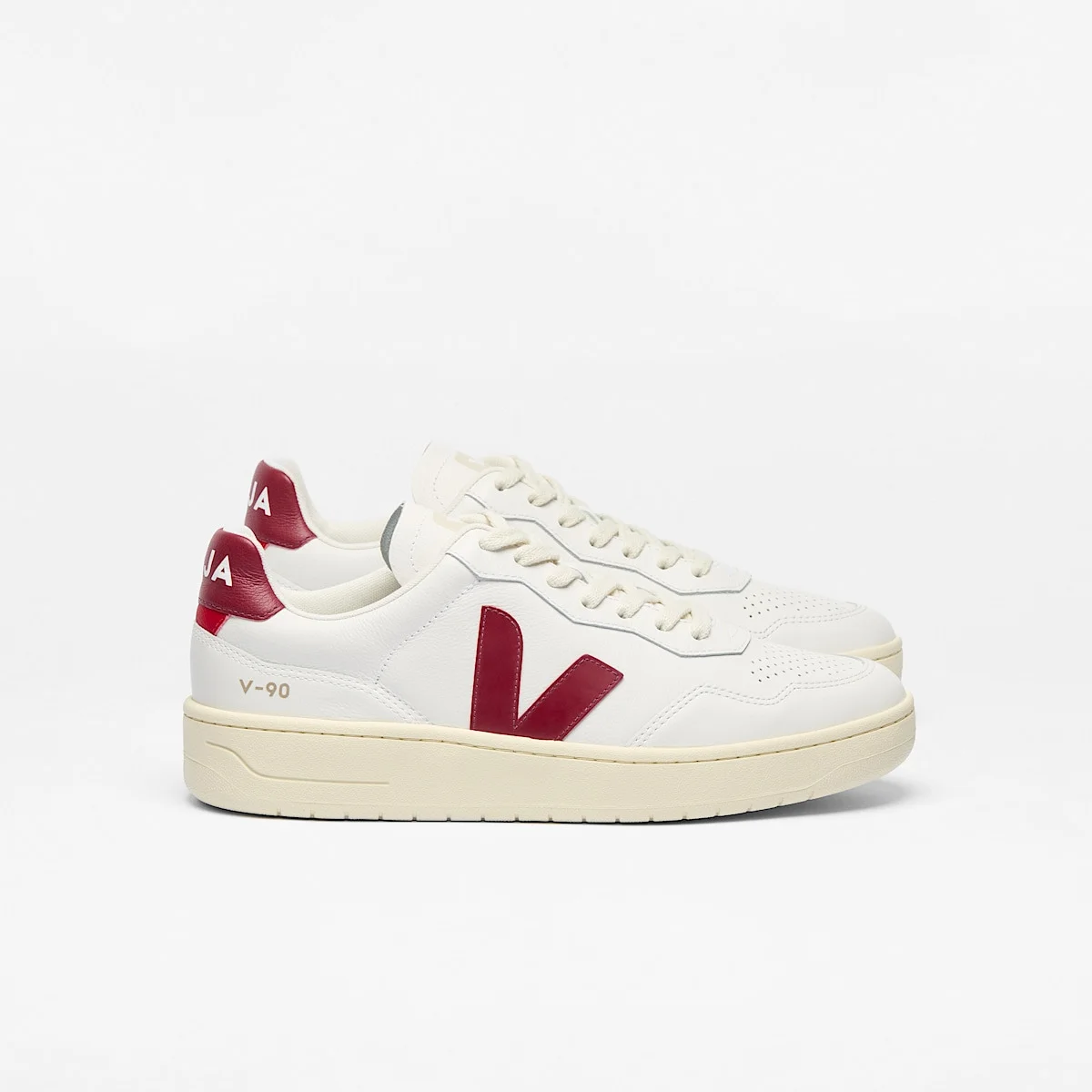 V-90 LEATHER WHITE MARSALA - 1