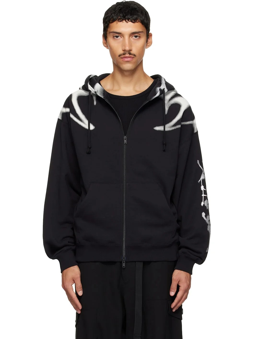 Black Chito Edition Graphic Zipper Hoodie - 1