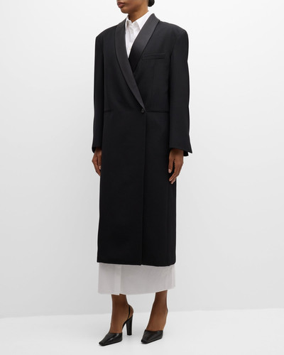 The Row Sciur Double-Breasted Long Wool Coat outlook