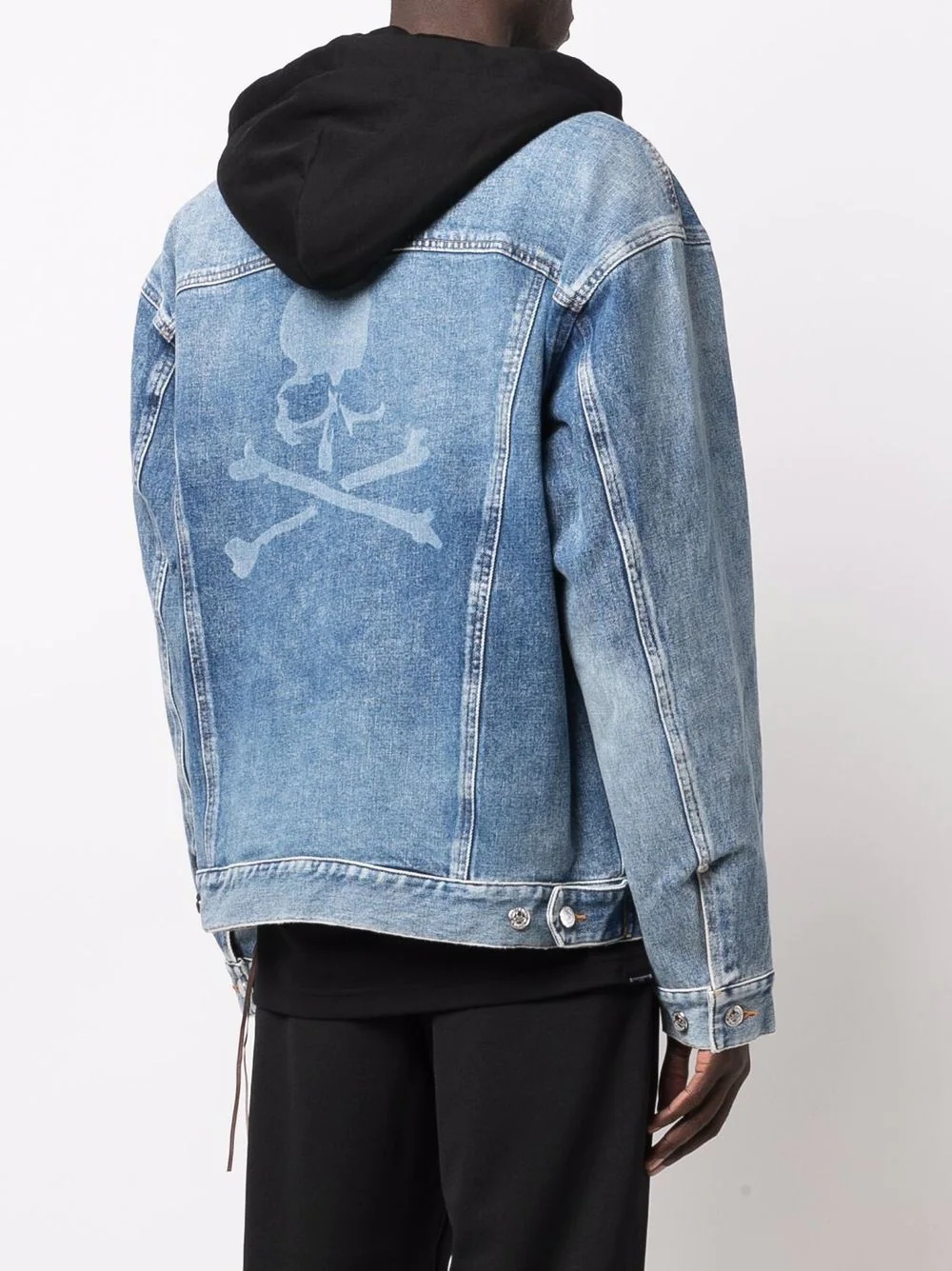 hooded denim jacket - 4