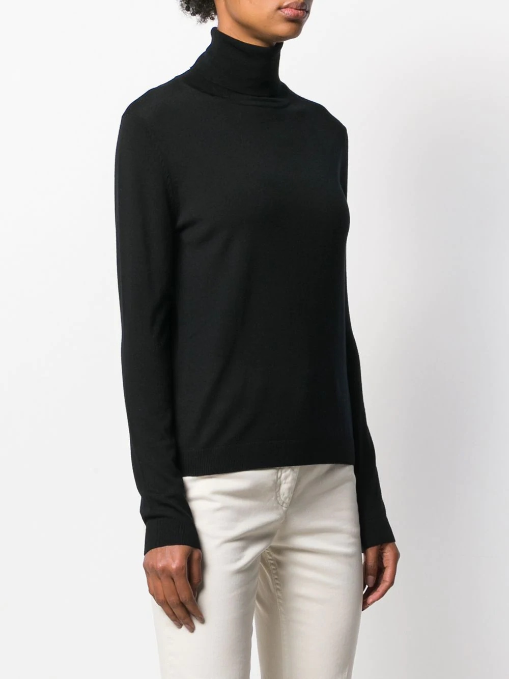 turtleneck fine knit jumper - 3