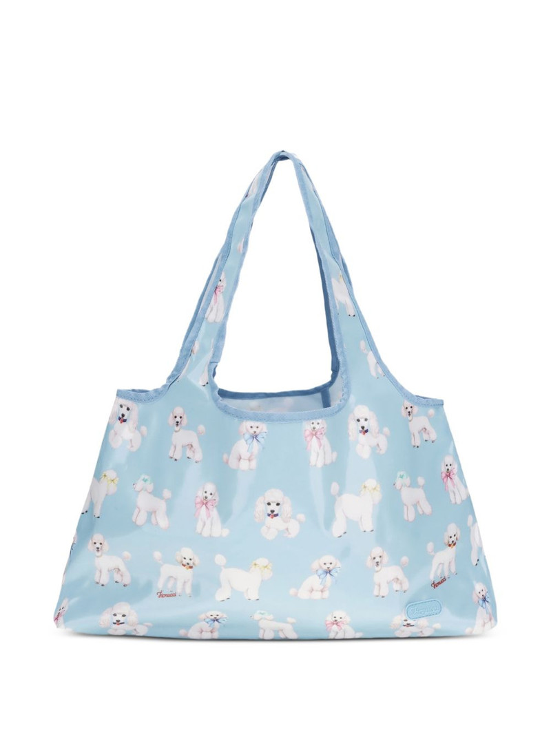 poodle-print tote bag 1