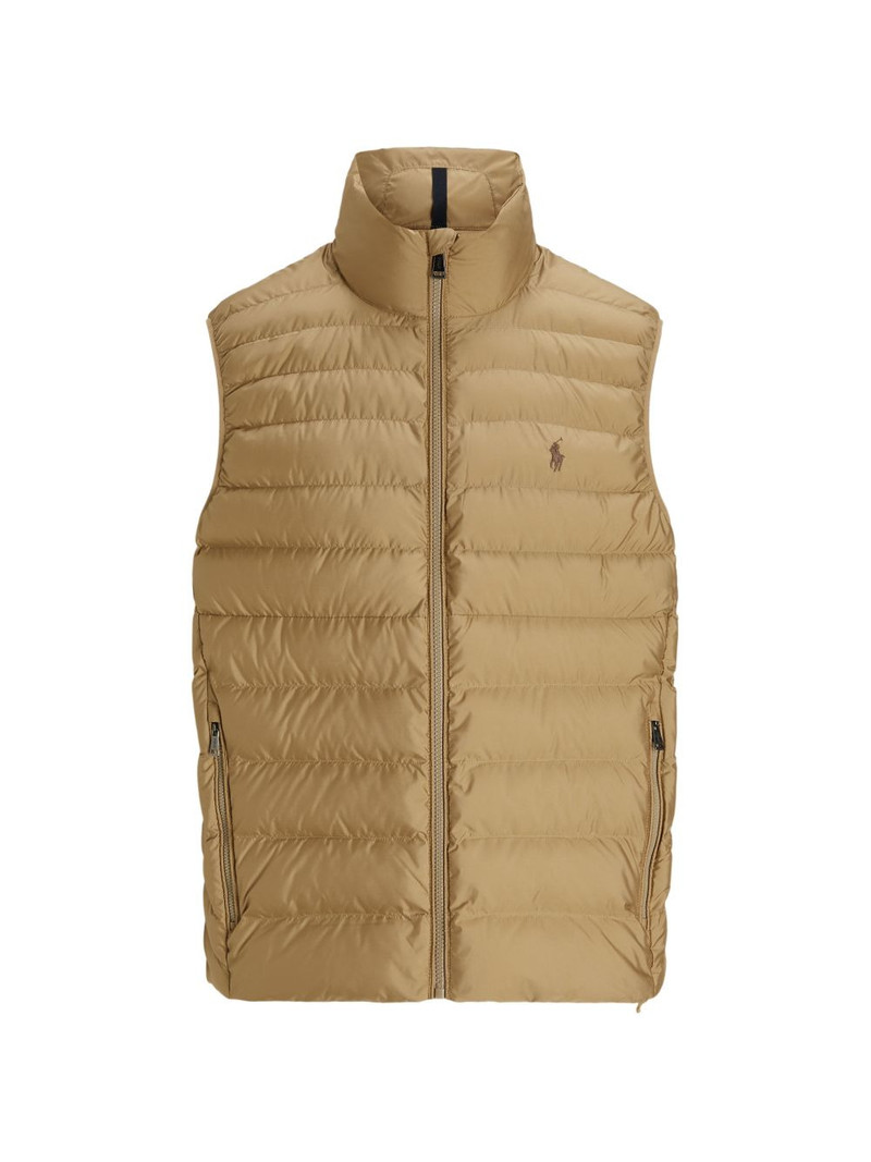 logo-embroidered gilet 1