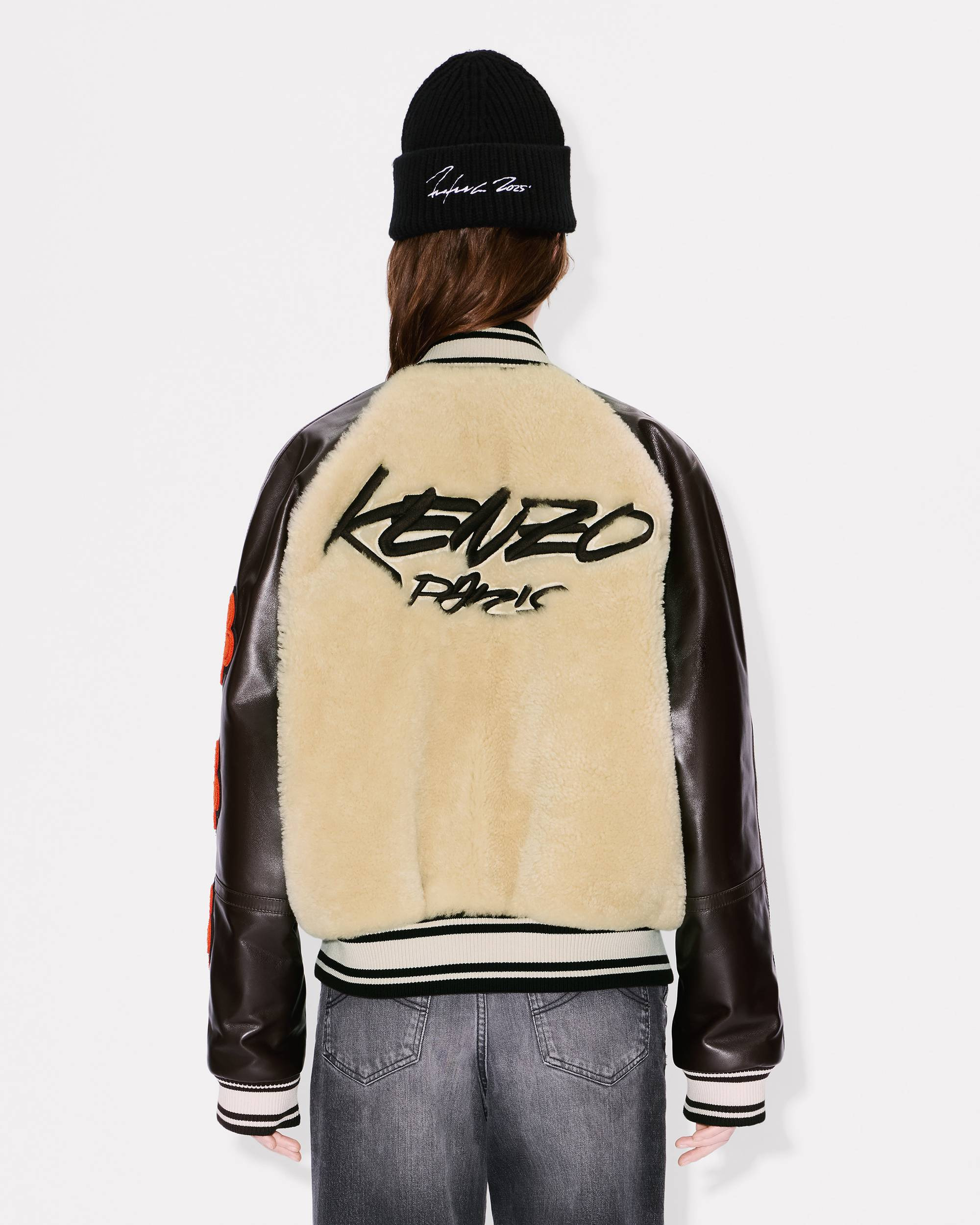 'Kenzo x Futura 2000' genderless shearling varsity - 5