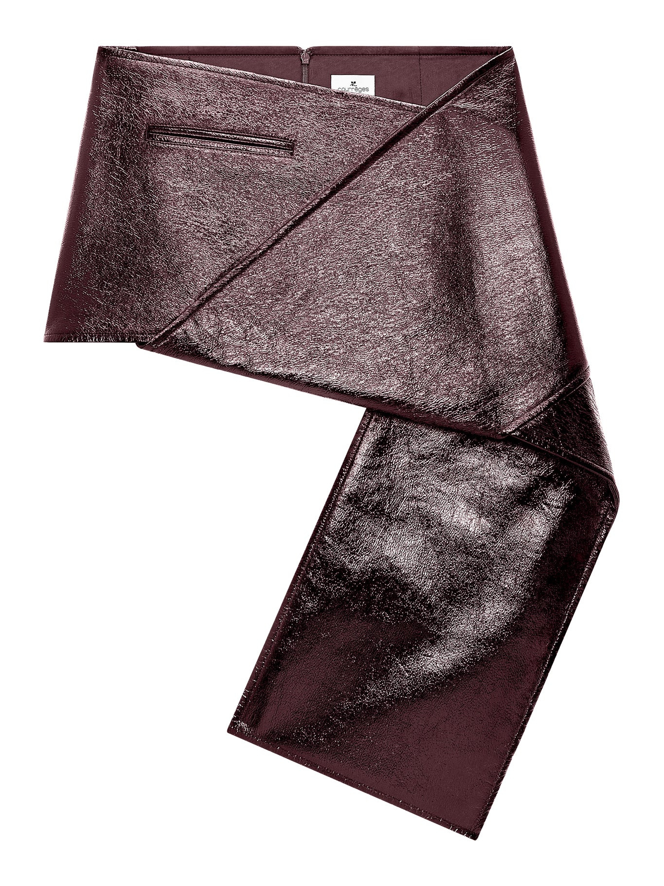 ASYMMETRIC VINYL MINISKIRT - 2