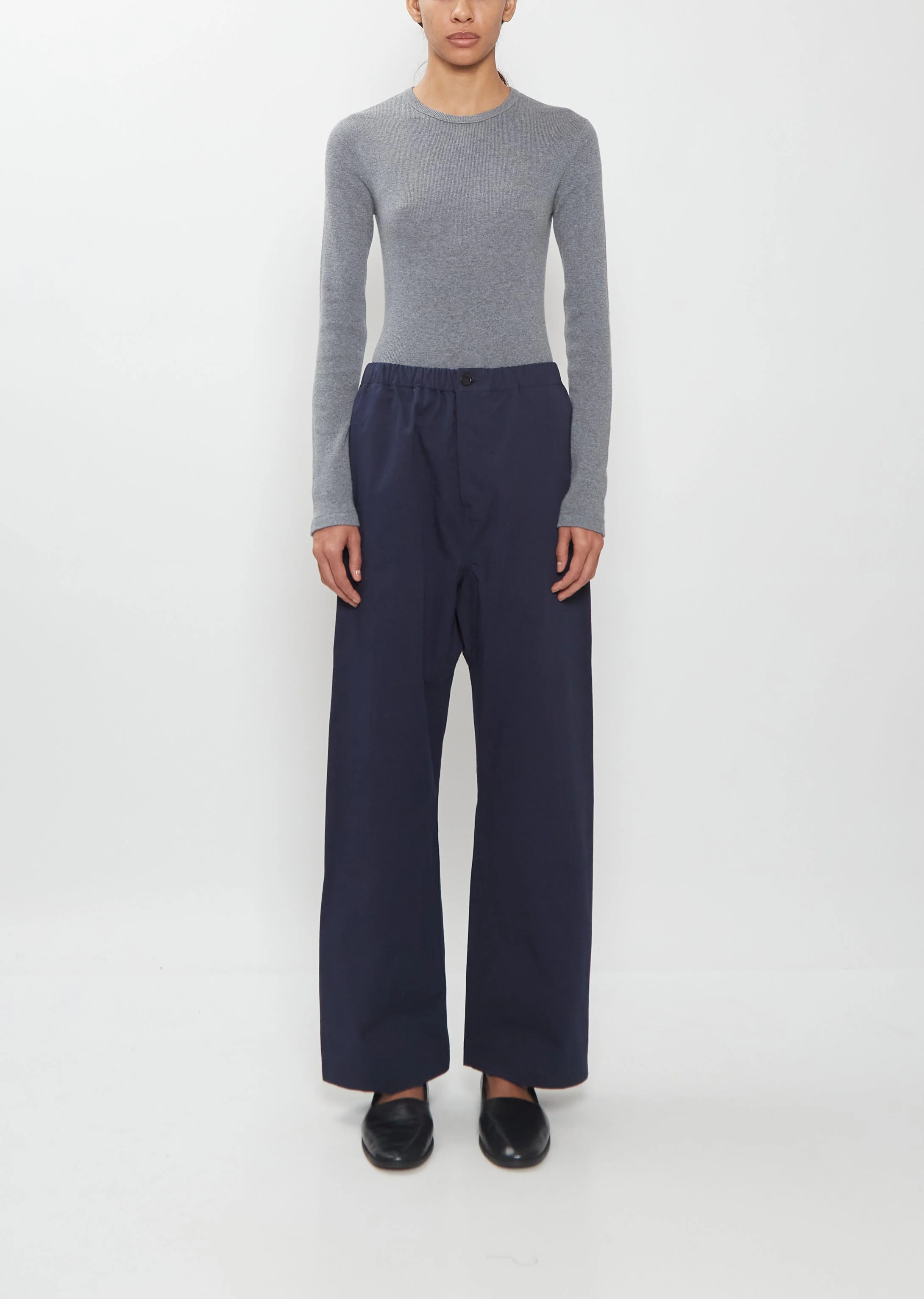 Pinot Winter Cotton Pants — Dark Navy - 1