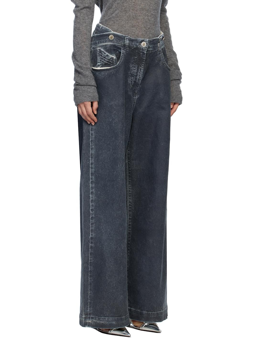 Navy Long Jeans - 2