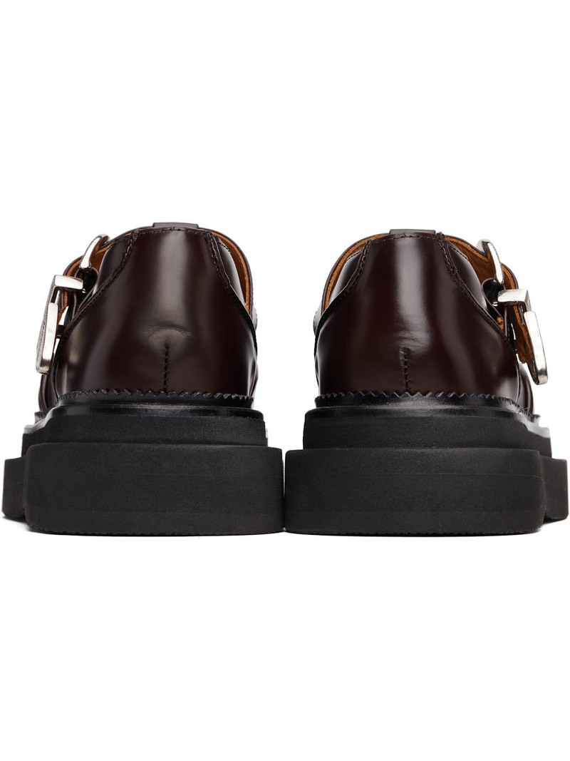 SSENSE Exclusive Brown T-Bar Mary Jane Loafers 2