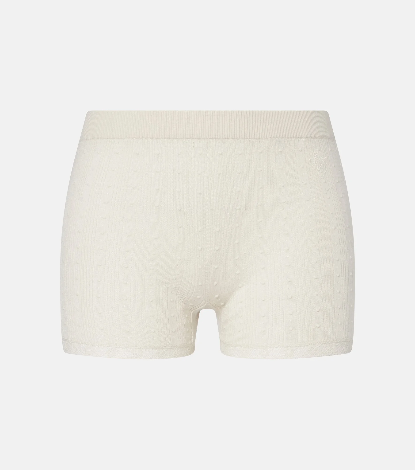 Lace-trimmed wool micro shorts - 1
