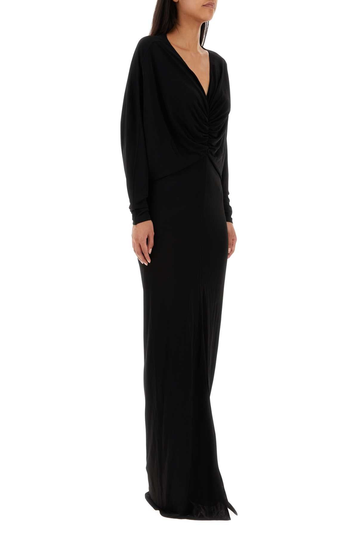 Saint Laurent Women Black Viscose Long Dress - 3