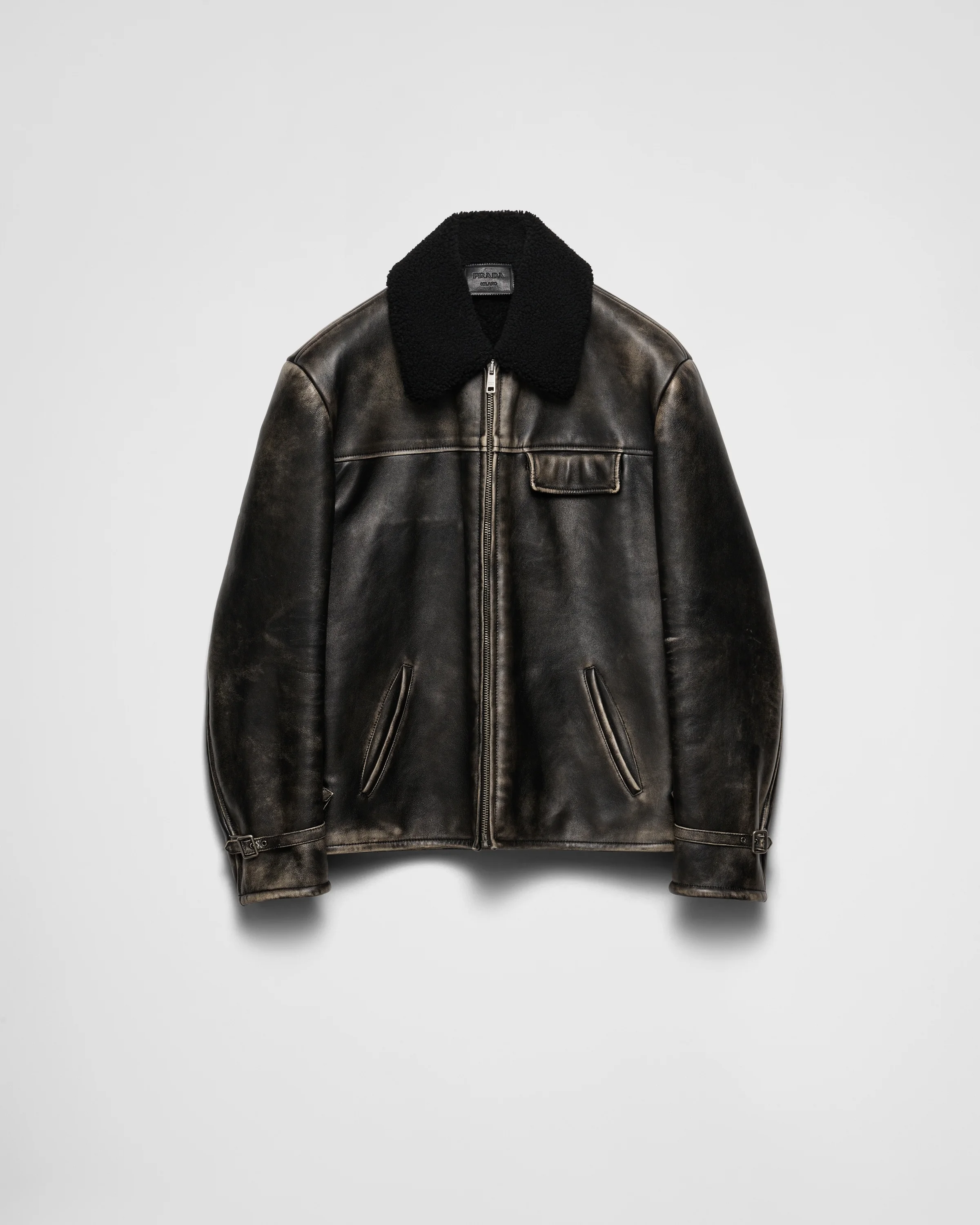 Nappa leather and shearling jacket - 1
