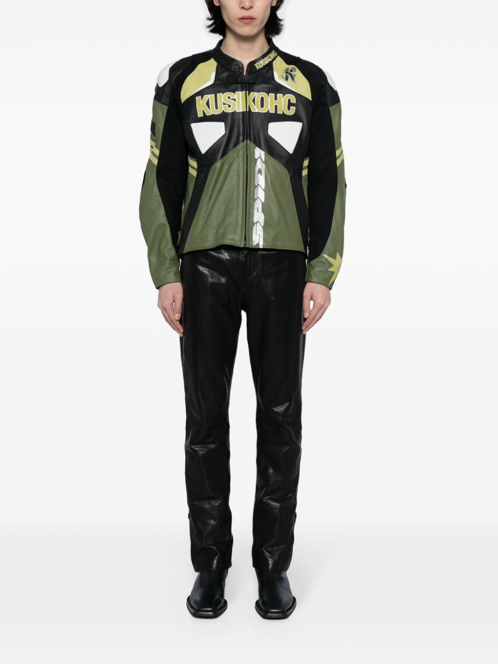 Spidi logo-print leather jacket - 2