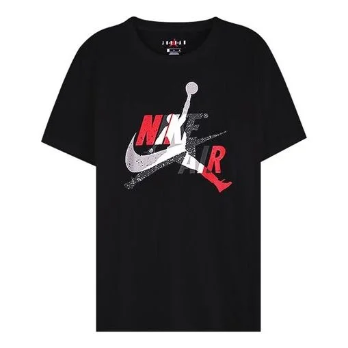 Air Jordan Jumpman Classics Logo Printed Short Sleeve TEE Men Black CV1736-010 - 1