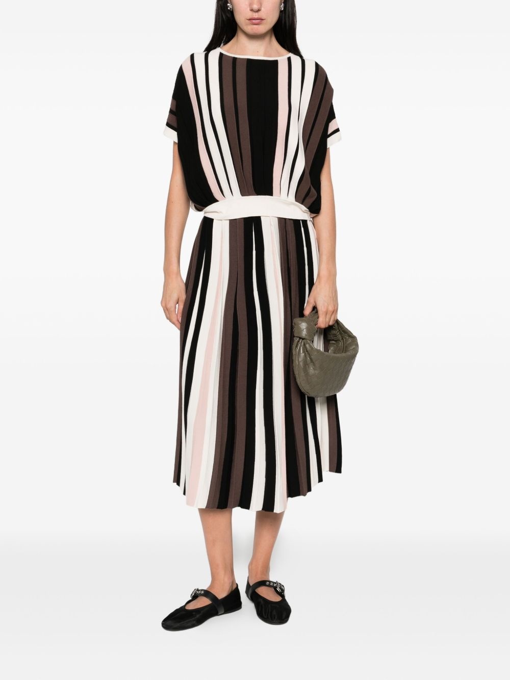 Pleiadi pleated striped skirt - 2