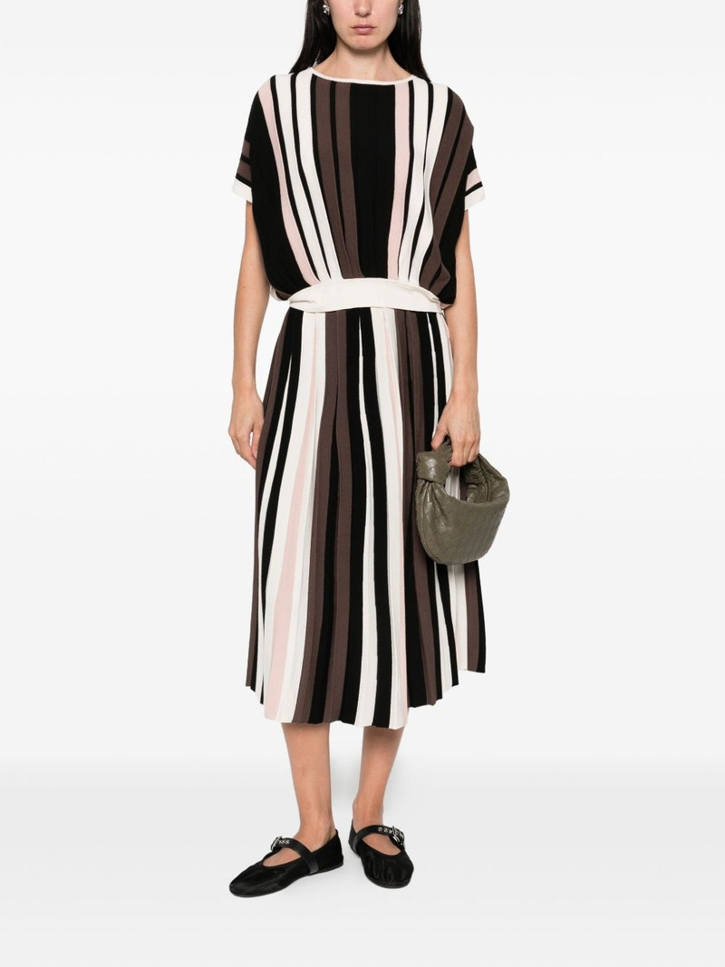 Max Mara Pleiadi pleated striped skirt outlook