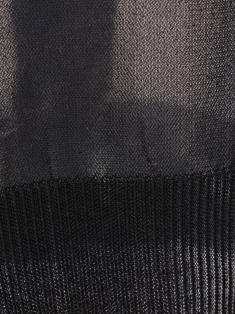 semi-sheer asymmetric-neck cardigan 4