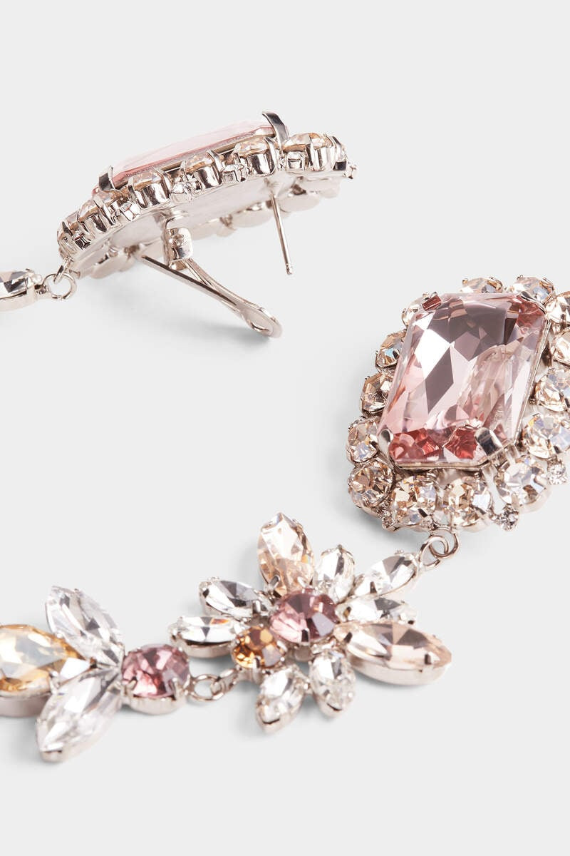 STRASS FLORAL EARRINGS - 4