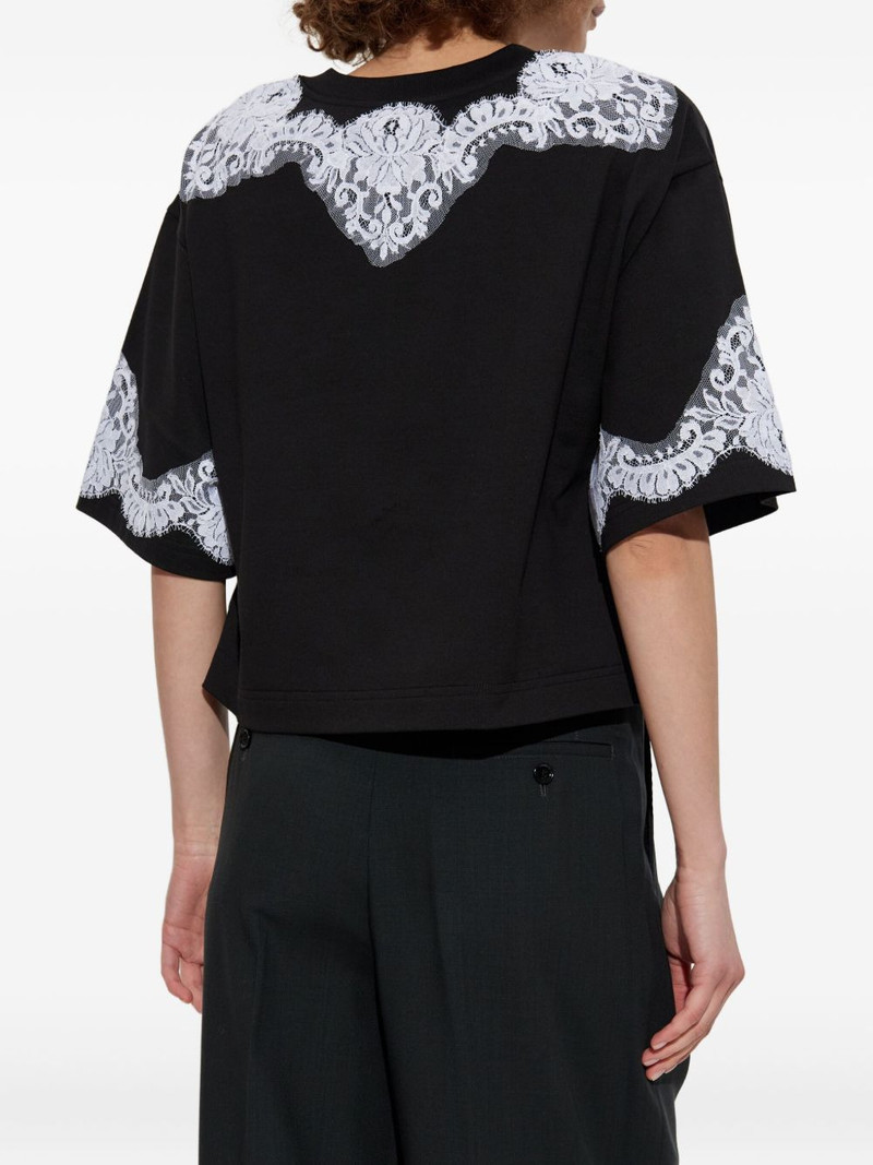 lace-appliqué T-shirt 4