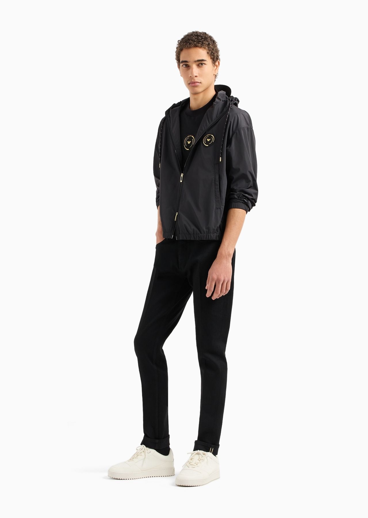 Water-repellent camouflage jacquard nylon blouson with hood and Ramadan capsule collection patch - 4