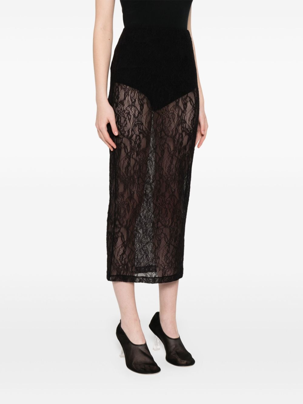 lace midi skirt - 3