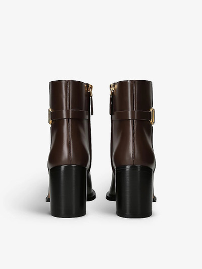 Valentino VLOGO logo-plaque leather heeled ankle boots outlook