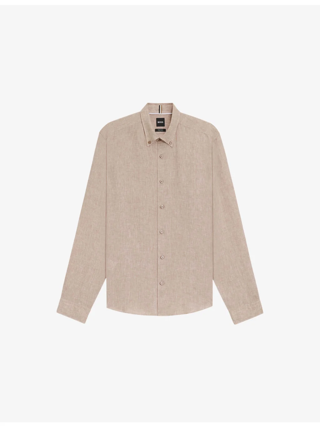 Regular-Fit Long-Sleeve Linen Shirt - 1