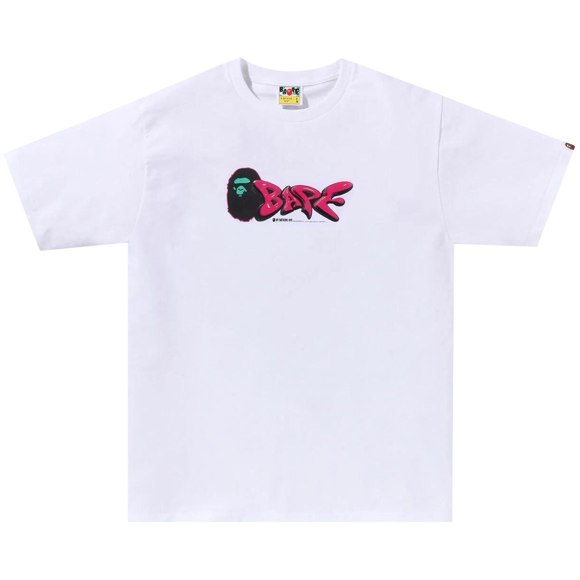 BAPE 3D Art Bape Logo Tee 'White' - 1