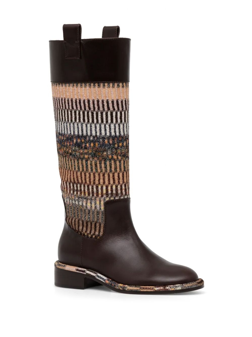 panelled knee-high boots - 2