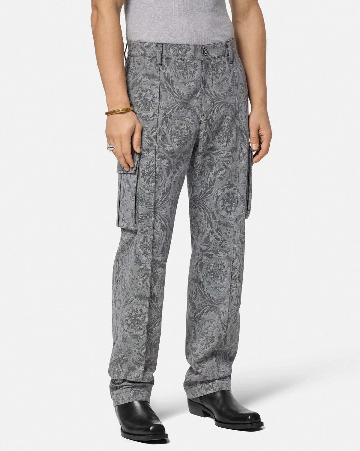 Barocco Jacquard Cargo Pants - 4