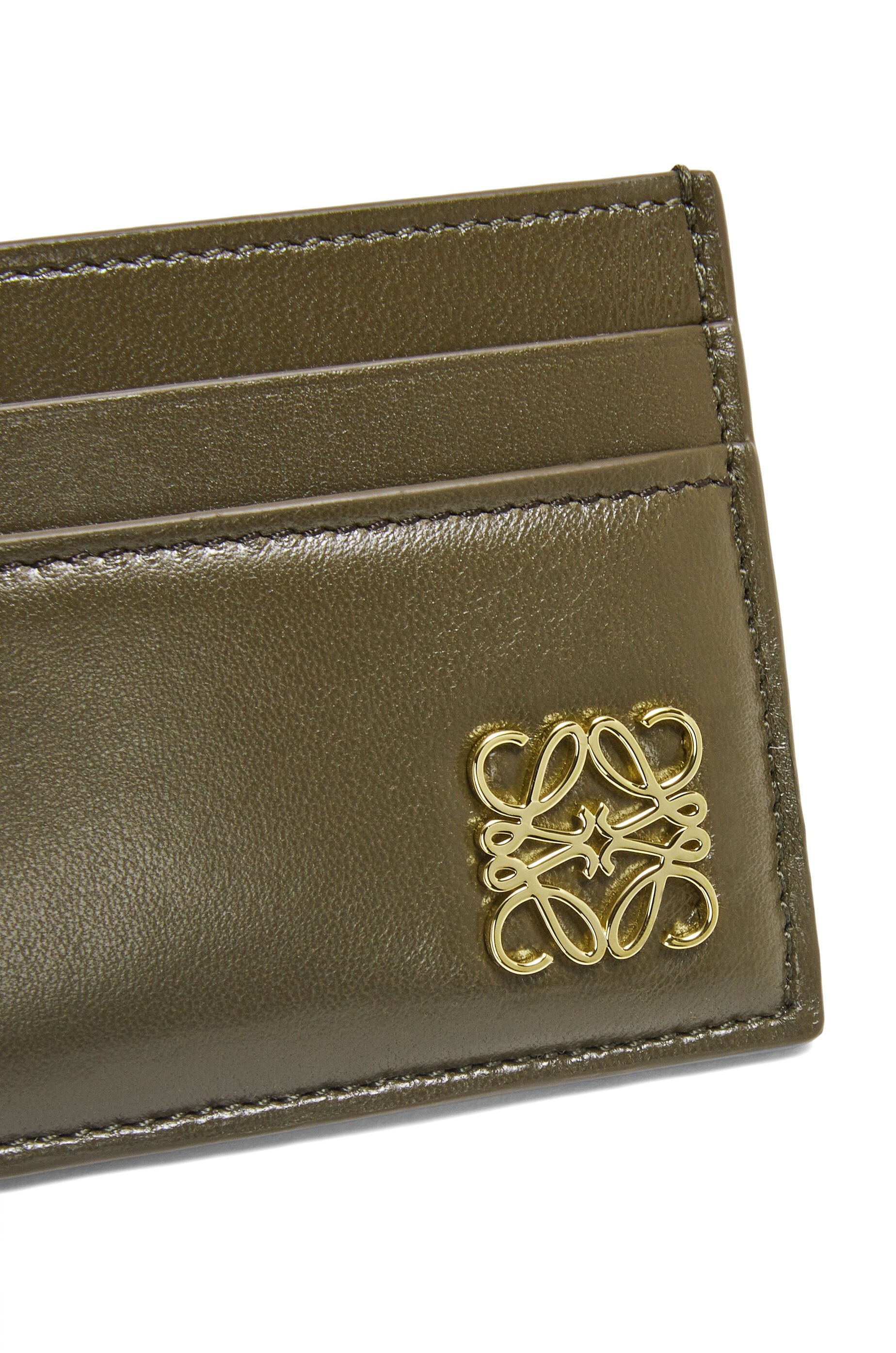 Puffer Anagram plain cardholder in shiny nappa calfskin - 4