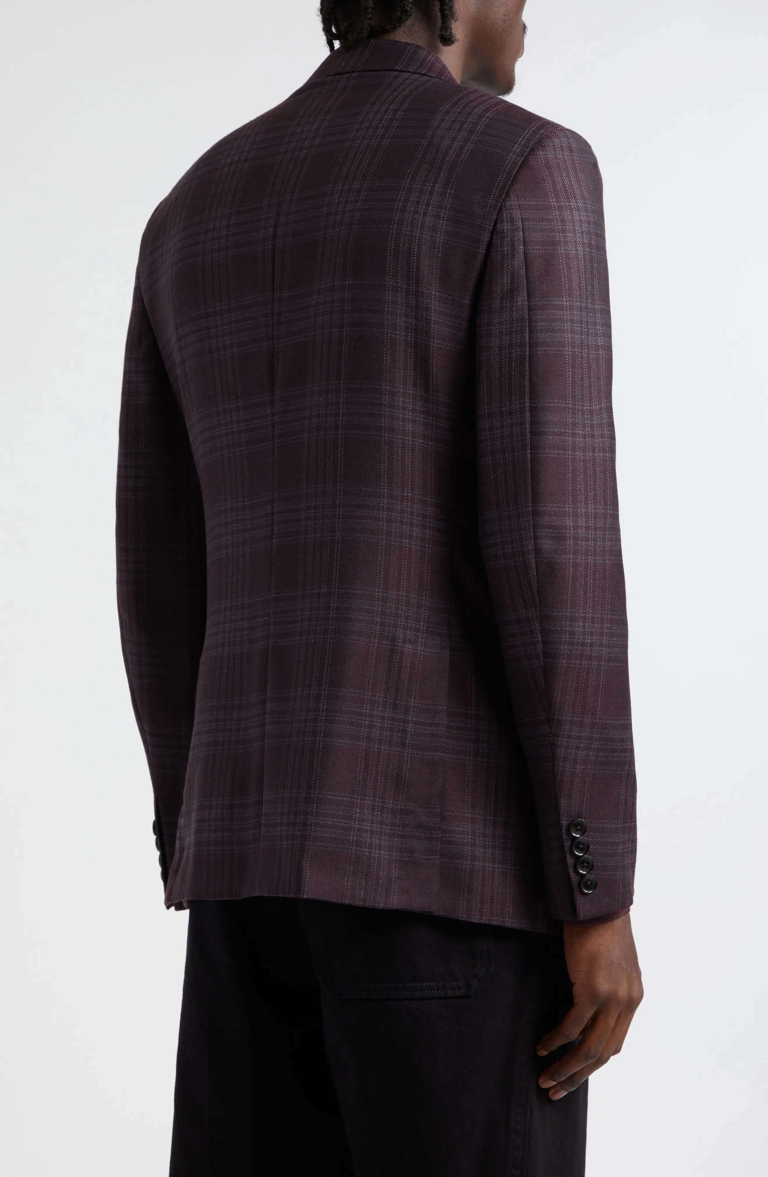 Plaid Achillfarm Wool & Silk Sport Coat - 2